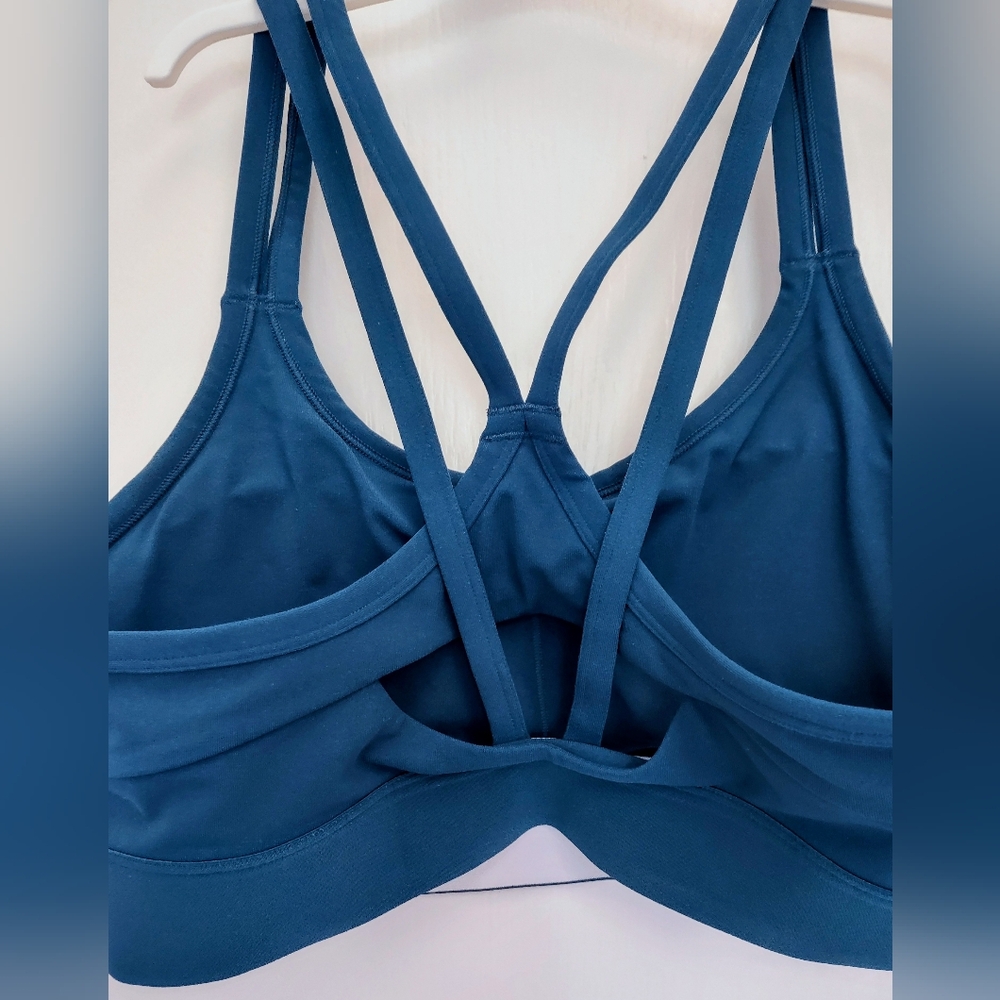 New! Women's Teal Sports Bra Size Large - Picture 2 of 4